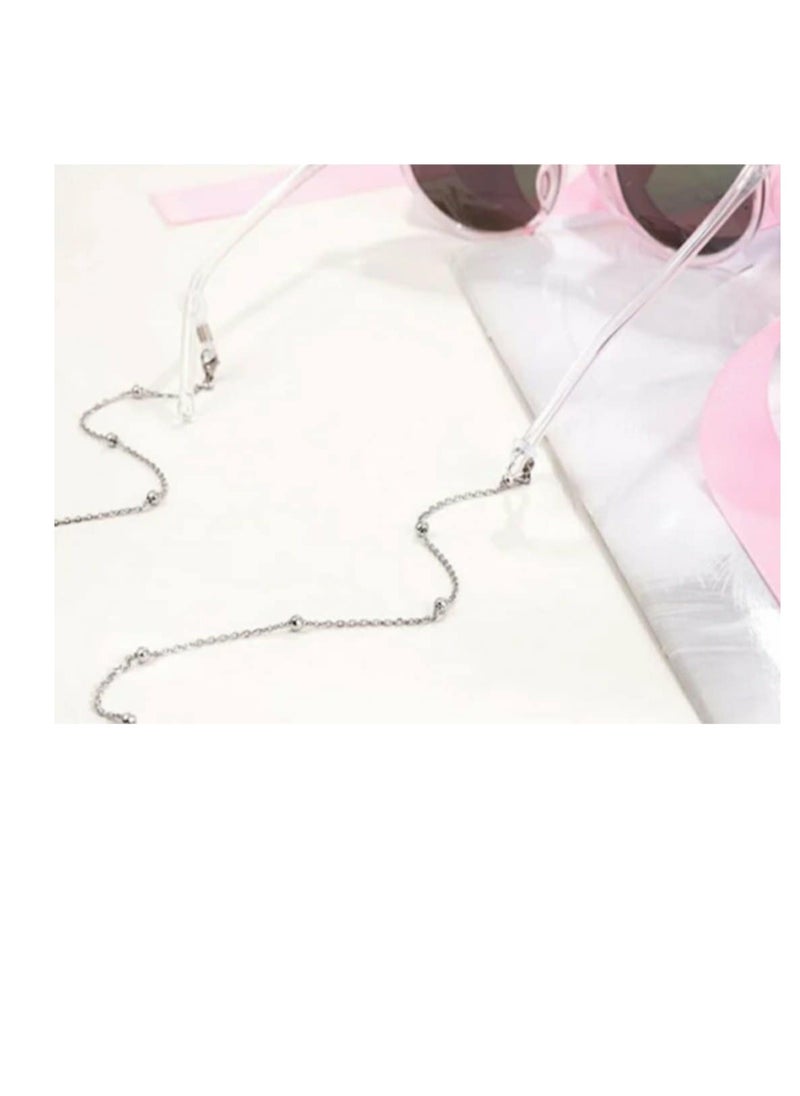 RA accessories Handmade Women Eyeglasses Chain Silvery Also Use As Necklace  - Image 2