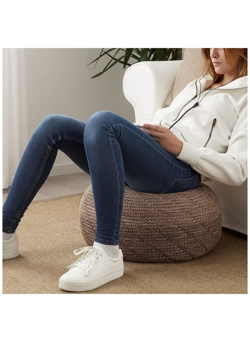 SANDARED Pouffe, beige, 45 cm  - Image 2