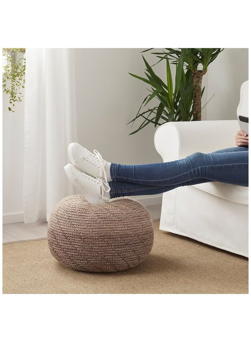 SANDARED Pouffe, beige, 45 cm  - Image 3