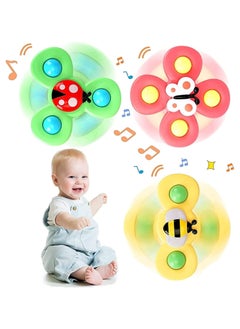 Generic Suction Cup Spinner Toys,Dimple Suction Toy with Silicone Bubbles Release Stress and Anxiety Kids for Bath and Window,Suction Cup Fidget Spinner Baby Toys for 1 Years Old (Suction Cup Spinner)  - Image 1
