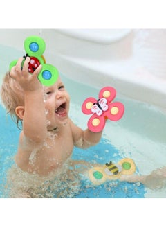 Generic Suction Cup Spinner Toys,Dimple Suction Toy with Silicone Bubbles Release Stress and Anxiety Kids for Bath and Window,Suction Cup Fidget Spinner Baby Toys for 1 Years Old (Suction Cup Spinner)  - Image 4