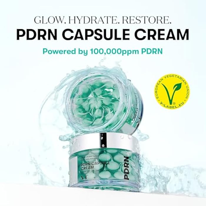 VT COSMETICS PDRN Capsule Cream 100, Hydrating Face Moisturizer with 100,000ppm PDRN, Hyaluronic Acid, 9 Peptides, Firming & Plumping Nourishing Cream, Korean Skin Care (1.69 fl. oz.) - Image 2