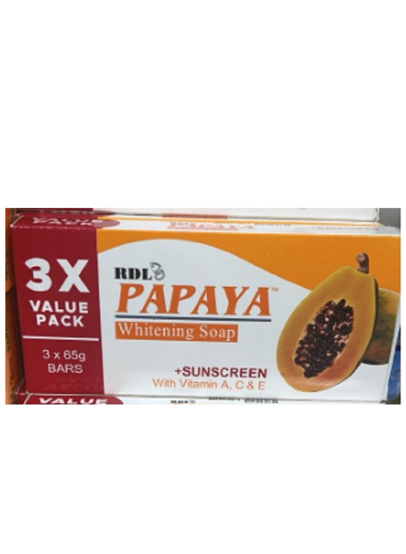ار دي ال صابونة البابايا المبيضة 3×65 جم