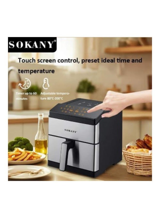 سوكاني اير فراير سوكاني 9.5 لتر 2200 وات مكانية التحكم في درجات الحرارة  إمكانية التحكم عن طريق اللمس  مجهزة بـ 12 برنامج متنوع للطهي - Image 3