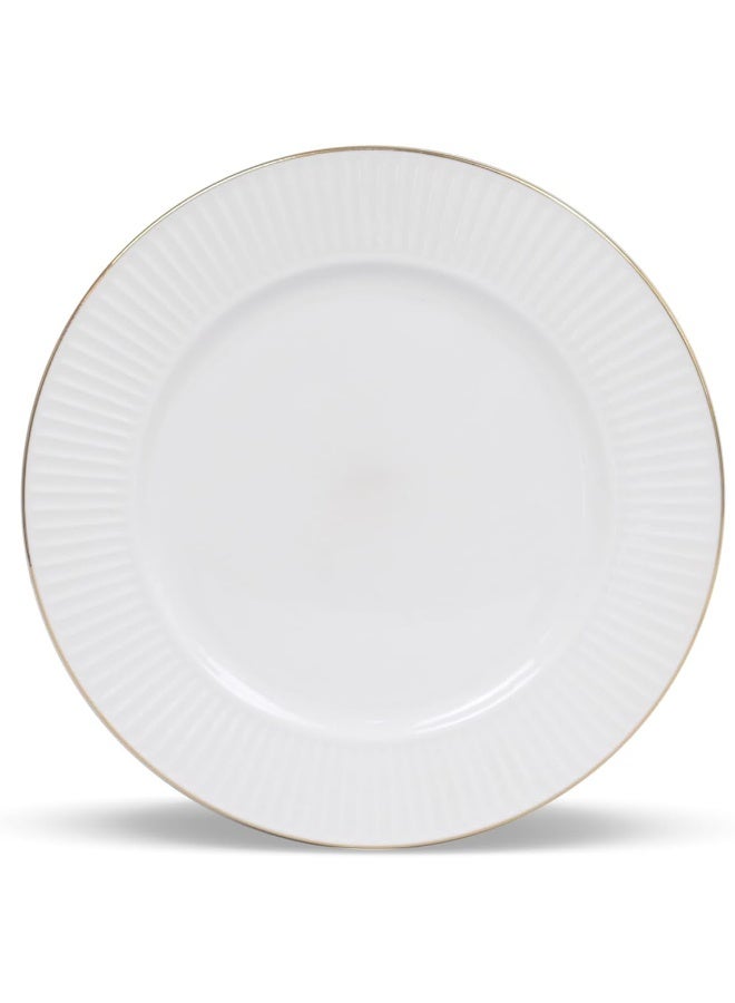 8 Inch New Bone China Embossed Dessert Plate Royal Ceramic Dinner Plates Round Pasta Bowl Dinner Party Plate Serving Plates Salad Bowls Set Side Plate Dinnerware Plates Set