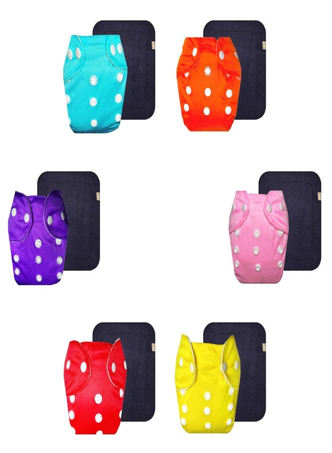 Dumbledo Lite Cloth Diaper with Gray Insert (Pack of 6) | Hypoallergenic | Leakproof | Easy to Clean | Trusted by Moms | 3 Months - 2 Years | Unisex Baby - Image 1