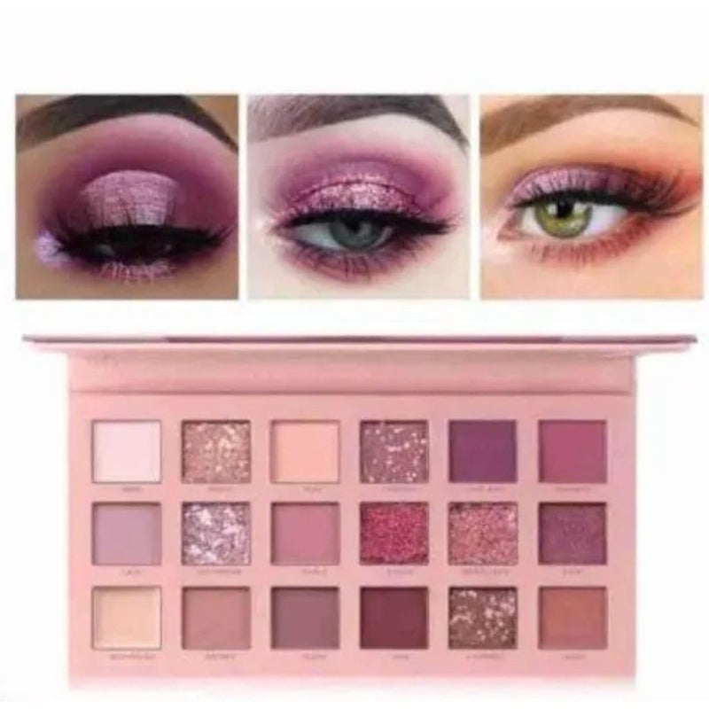 18 Colour Eyeshadow Palette Set with 36 Hour Eyeliner 5 Piece Makeup Brush Kit Shimmer and Matte Shades - Image 2