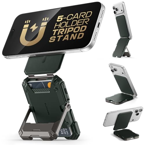 SUPCASE for MagSafe Wallet with Stand Magnetic Wallet for Men Hold 5 Cards Adjustable Stand RFID Blocking Phone Stand Credit Card Holder Tripod for iPhone 171615141312 Series Guldan - Image 1