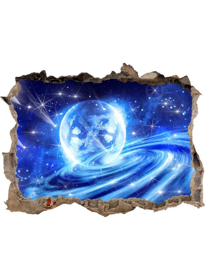 NIBEMINENT Broken Wall Galaxy Themed Sticker Blue - Image 1