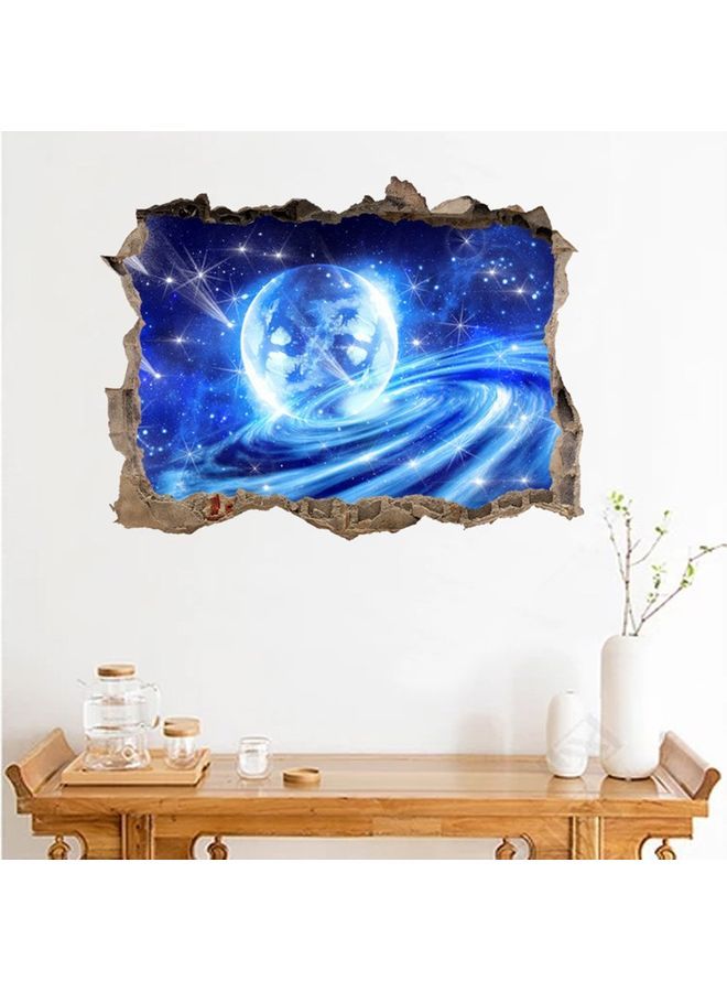 NIBEMINENT Broken Wall Galaxy Themed Sticker Blue - Image 4