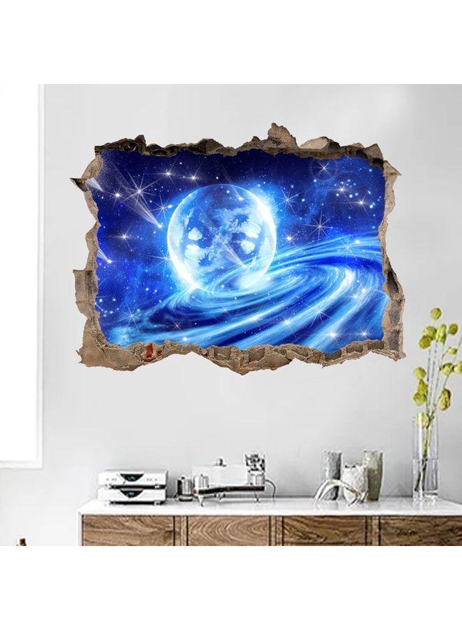NIBEMINENT Broken Wall Galaxy Themed Sticker Blue - Image 5