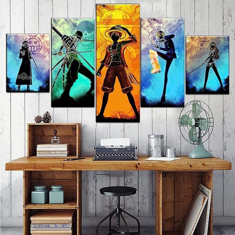 BPA 5-Piece One Piece Anime Canvas Poster Set - Image 3