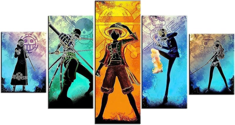 BPA 5-Piece One Piece Anime Canvas Poster Set - Image 1