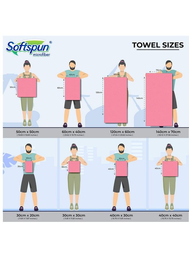 SOFTSPUN Microfiber Baby Hand & Face Wipes 30X30 Cms 5 Piece Towel Set 340 Gsm (Blue) Super Soft & Silky For Hand Face Bodyhypoallergenic Sensitive Skin Wipes & Washcloths.  - Image 3