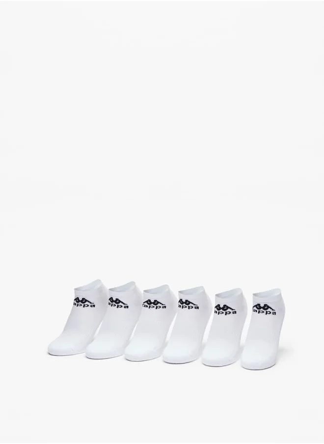 Kappa Kids Logo Print Ankle Length Socks - Set of 6