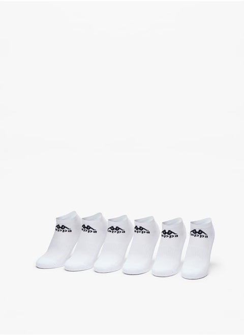 Kids Logo Print Ankle Length Socks - Set of 6