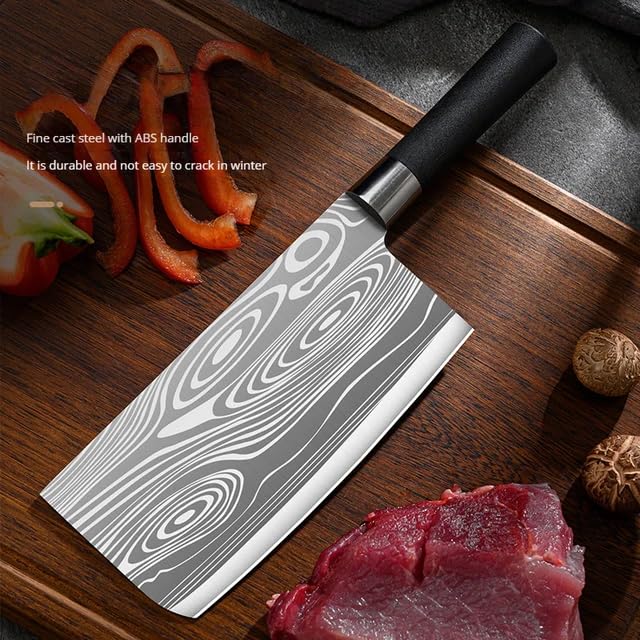 Machado Damascus Corrugated Designed German Stainless Steel Kitchen Knife Set, Chef's | Slicing | Vegetable Cutting & Chopping Stainless Steel Knives, Household Knife Set, Kitchen Gadgets - Set of 2 - Image 4
