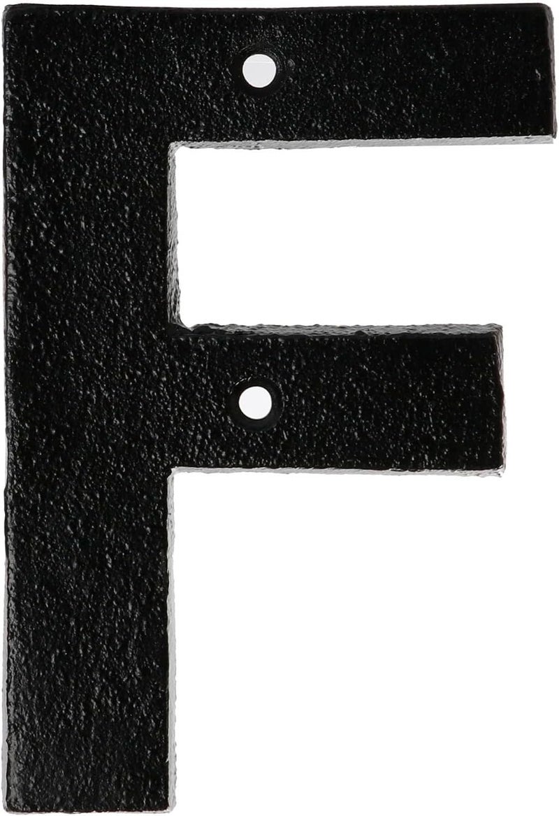 Pristine Metal House Letters - 5" Black House Letter F - Image 1