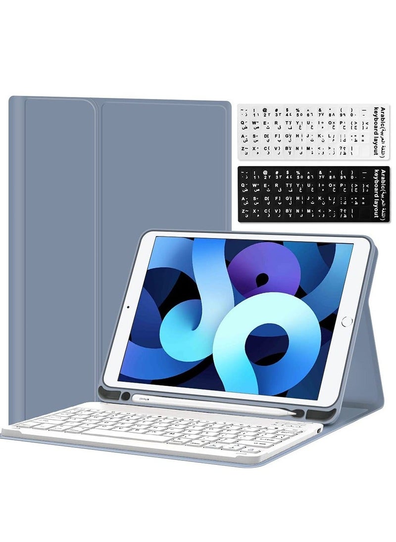 TEAM LUXURY iPad Pro 11 Keyboard Case 2022 2021 2020 2018, Slim Shell Lightweight Cover with Magnetically Detachable Wireless Keyboard for iPad Pro 11 Inch 4th 3rd 2nd 1st Gen - Lavender  - Image 1