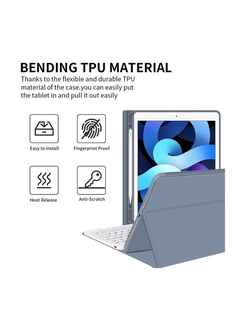 TEAM LUXURY iPad Pro 11 Keyboard Case 2022 2021 2020 2018, Slim Shell Lightweight Cover with Magnetically Detachable Wireless Keyboard for iPad Pro 11 Inch 4th 3rd 2nd 1st Gen - Lavender  - Image 3