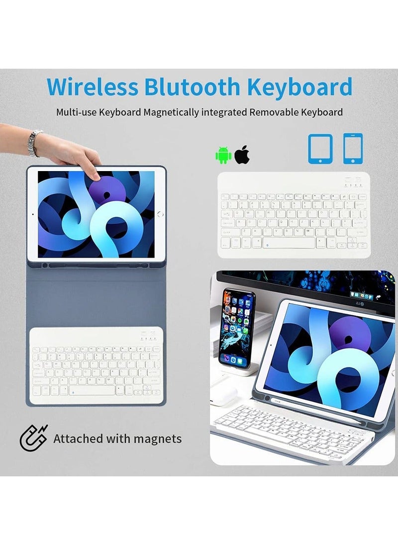 TEAM LUXURY iPad Pro 11 Keyboard Case 2022 2021 2020 2018, Slim Shell Lightweight Cover with Magnetically Detachable Wireless Keyboard for iPad Pro 11 Inch 4th 3rd 2nd 1st Gen - Lavender  - Image 2