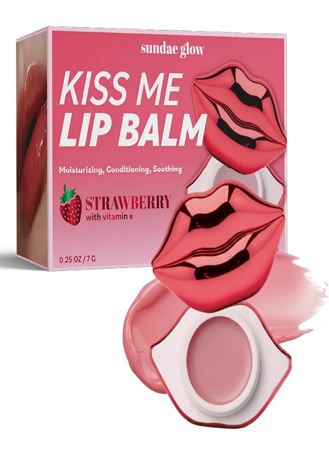 Sundae Glow مرطب شفاه صنداي جلو بالفراولة مع فيتامين هـ - مُختَبَر من قِبَل أطباء الجلدية، عناية كورية بالبشرة - يرطب وينعم ويلطف الشفاه الجافة لراحة يومية - نباتي، منتجات تجميل نظيفة، لم يُجرَّب على الحيوانات - عبوة واحدة - Image 1