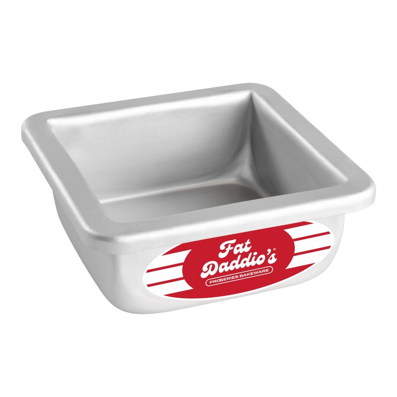 Fat Daddios PSQ442 Anodized Aluminum Square Cake Pan 4 x 2 Inch
