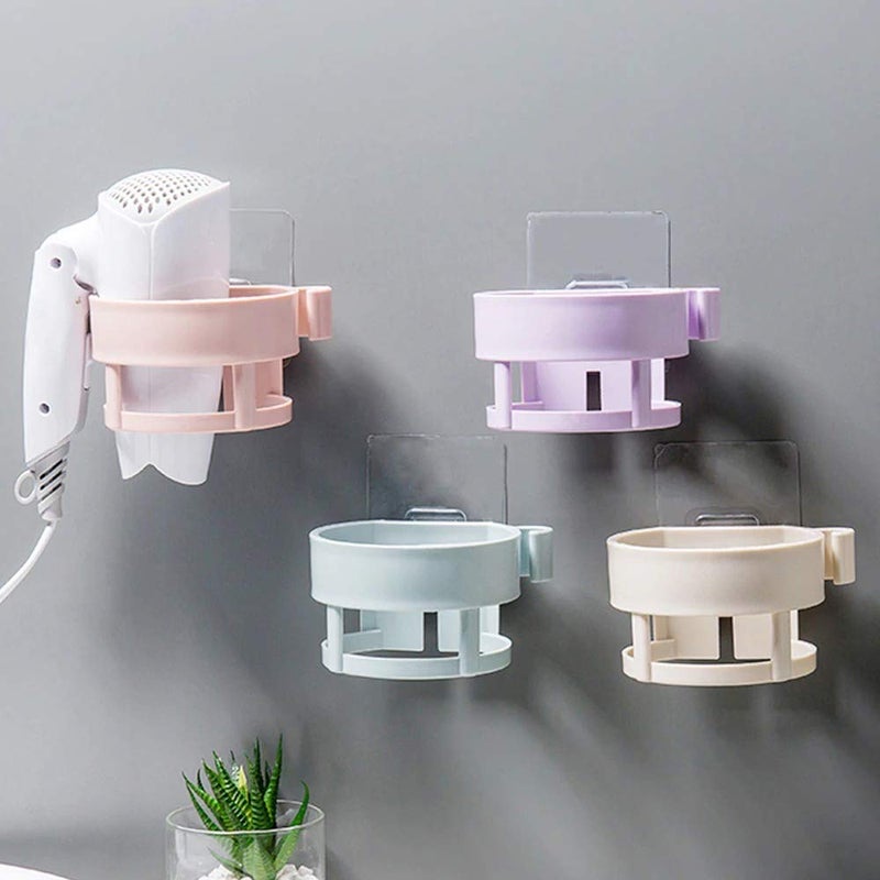 Whitecloud TRANSFORMING HOMES Whitecloud TRANSFORMING HOMES Salon Hair Dryer Holder Rack with Vacuum Suction Cup Wall Mount Round Hairdryer Stand Bathroom Organizer Color May Very 81127  - Image 5