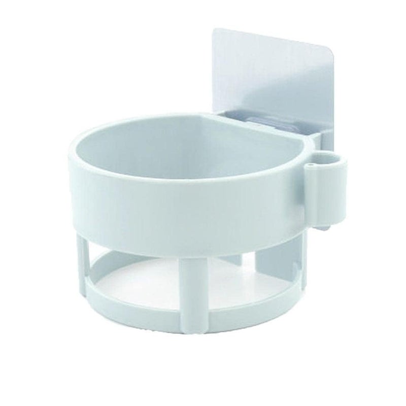 Whitecloud TRANSFORMING HOMES Whitecloud TRANSFORMING HOMES Salon Hair Dryer Holder Rack with Vacuum Suction Cup Wall Mount Round Hairdryer Stand Bathroom Organizer Color May Very 81127  - Image 1
