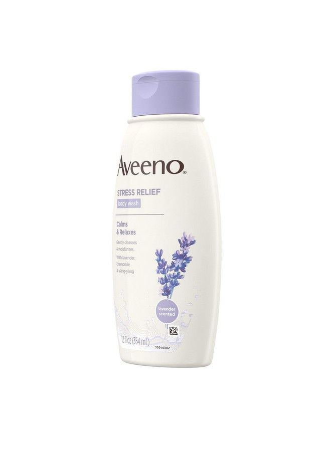 Aveeno غسول الجسم المهدئ لتخفيف التوتر مع الشوفان المهدئ واللافندر والبابونج والزيوت العطرية من الإيلنغ، غسول الجسم المهدئ الخالي من الصبغة والصابون، 12 أونصة سائلة (عبوة من 3 قطع) - Image 3