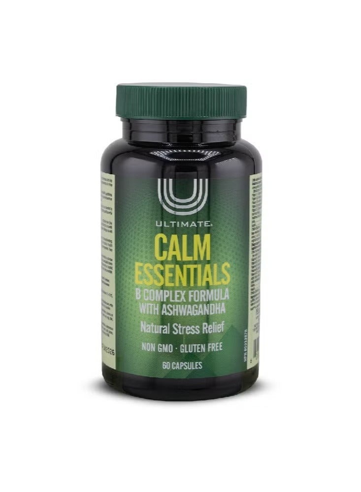 Calm Essentials B Complex with Ashvagandha  Stress Relief Supplement 60s capsules