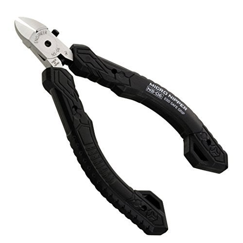 Engineer قاطع جانبي دقيق ENGINEER NS-06، مقصات دقيقة، درجة احترافية، آمن ضد الكهرباء الساكنة مع فكوك من الصلب الكربوني المعالج مثالي للعمل على لوحات الدوائر المطبوعة - Image 1