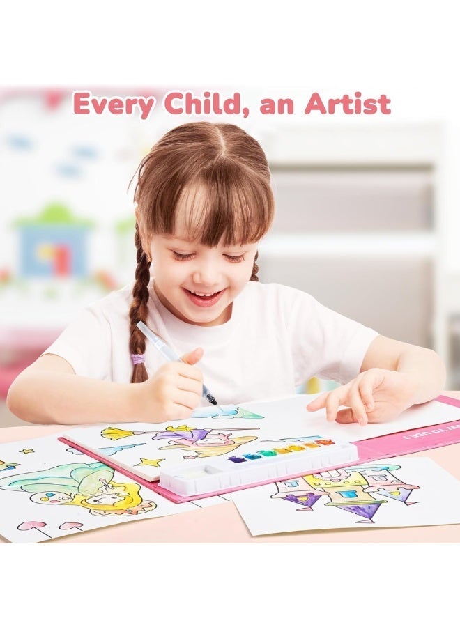 Mumfactory Paint Water Coloring Books Toys with for Toddlers Girls Ages 3-5 4-6, Unicorn - Image 3