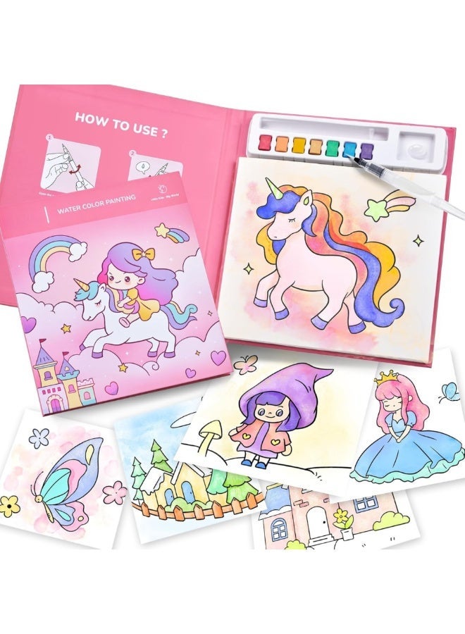 Mumfactory Paint Water Coloring Books Toys with for Toddlers Girls Ages 3-5 4-6, Unicorn - Image 5