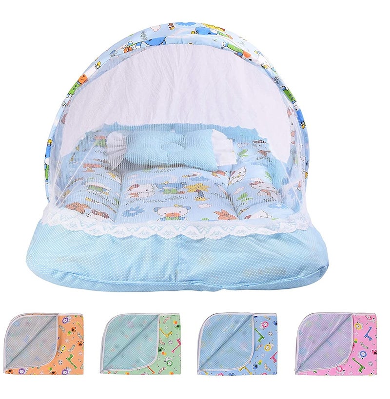 Kwitchy New Born Baby Bedding Set Mattress with Mosquito Net & Nappy Changing Clothes (0-6 Months) - Image 1