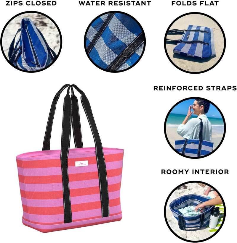 SCOUT SCOUT Joyride  Large Sandproof Beach Bag For Women  Durable Mesh Woven Beach Tote Pool Bag  Fabric Lets Sand Escape - Image 2
