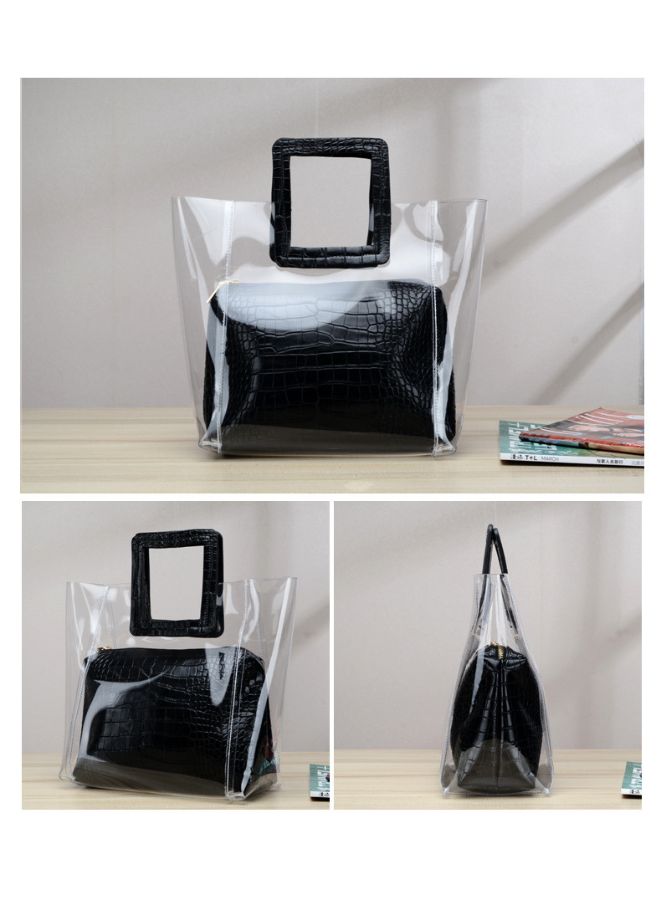 Black Leather Bag for Women - Stay Fashionable While Keeping Your Belongings Organized, Black - Image 2