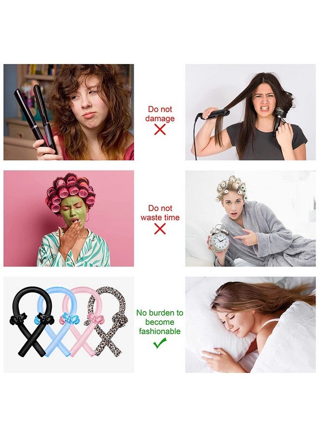 CORATED Heatless Curling Rod Headband, No Heat Curl Ribbon with Hair Clips and Scrunchie, Sleeping Curls Silk Ribbon Hair Rollers, Overnight Hair Wrap Curls Styling Kit for Long and Medium Hair - Image 2