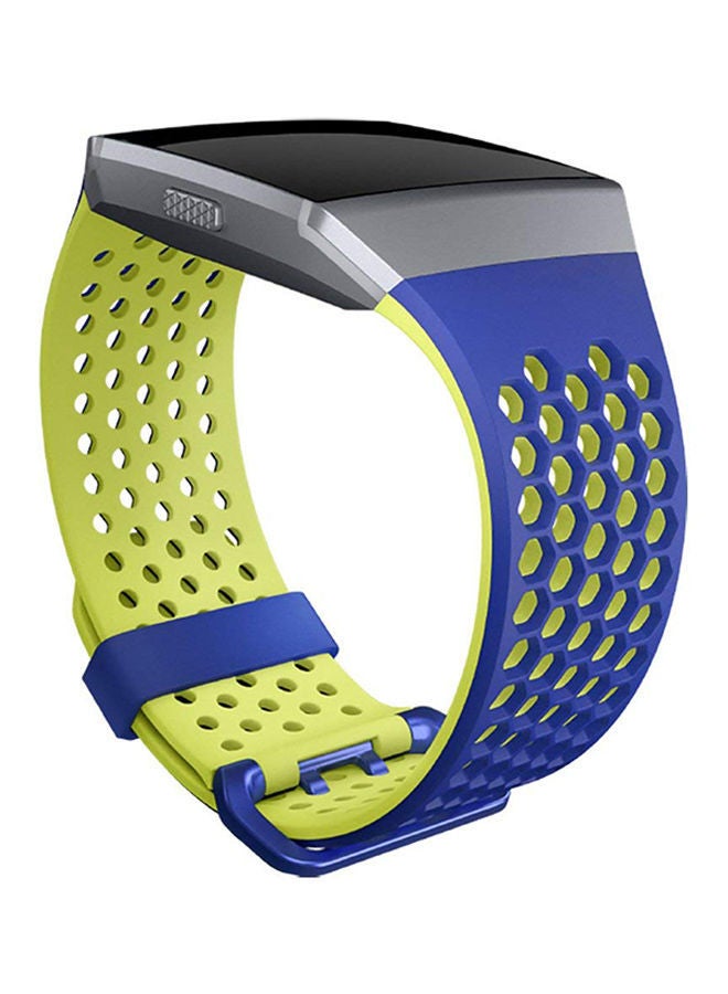 NIBEMINENT Sport Band For Ionic Watch S Blue/Yellow - Image 2