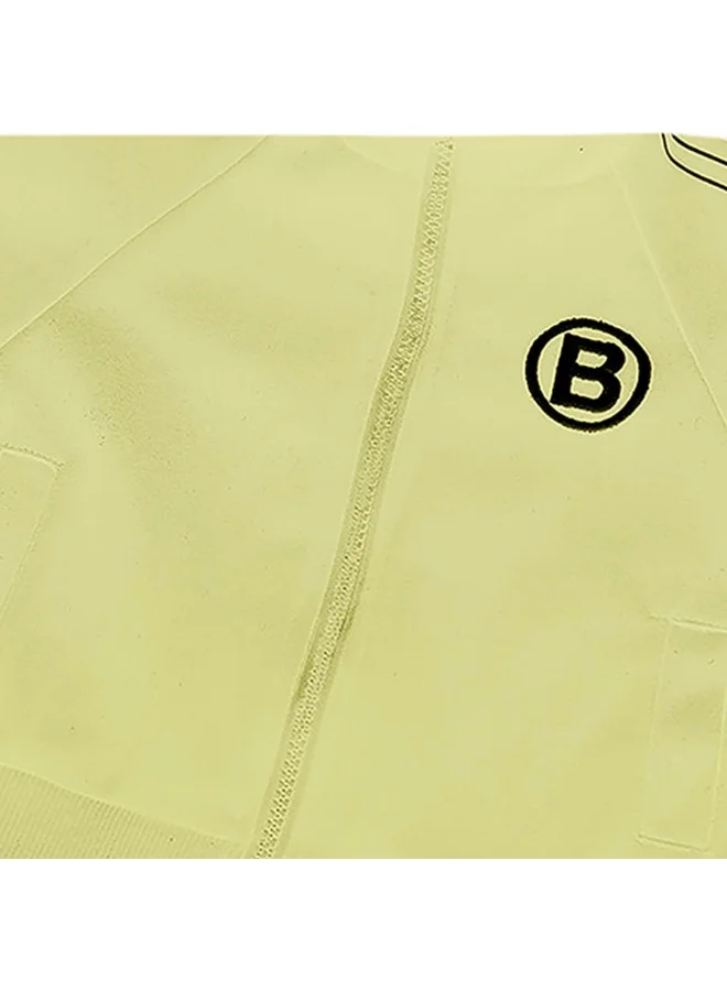 LITTLE SURPRISE BOX Light Green Letter B Monogram 3 Pcs Track Suit Set For Toddlers And Kids