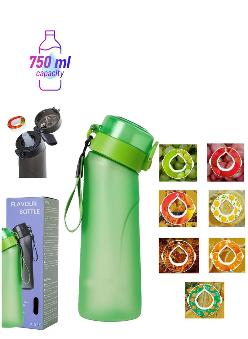 SOLARAE Sports Air Water Bottle BPA Free Starter up Set Drinking Bottles,750ML Fruit Fragrance Water Bottle, with 7 Flavour pods%0 Sugar Water Cup, for Gym and Outdoor Gift - Image 1