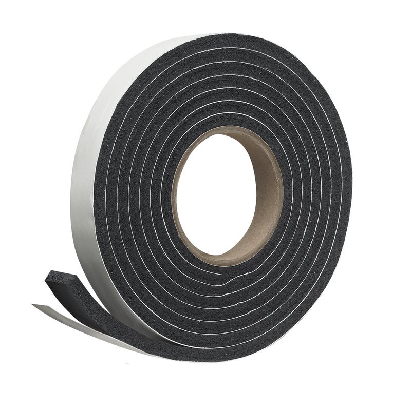 Frost King P Self-Stick Rubber Foam Weatherseal, 1" W, 5/16" T, 10 ft L, Black - Image 1