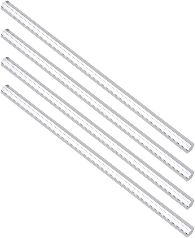 bpa Acrylic Square Rod, Clear, 8mmx8mmx250mm Solid Plastic PMMA Bar Stick 4pcs - Image 1