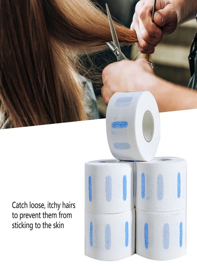 Filfeel 5 Rolls Barber Paper Neck Strips Professional Stretchy Paper Neck Band Protector Hairdressing Tool for Hair Cutting White 32 x 8 x 8cm - Image 2