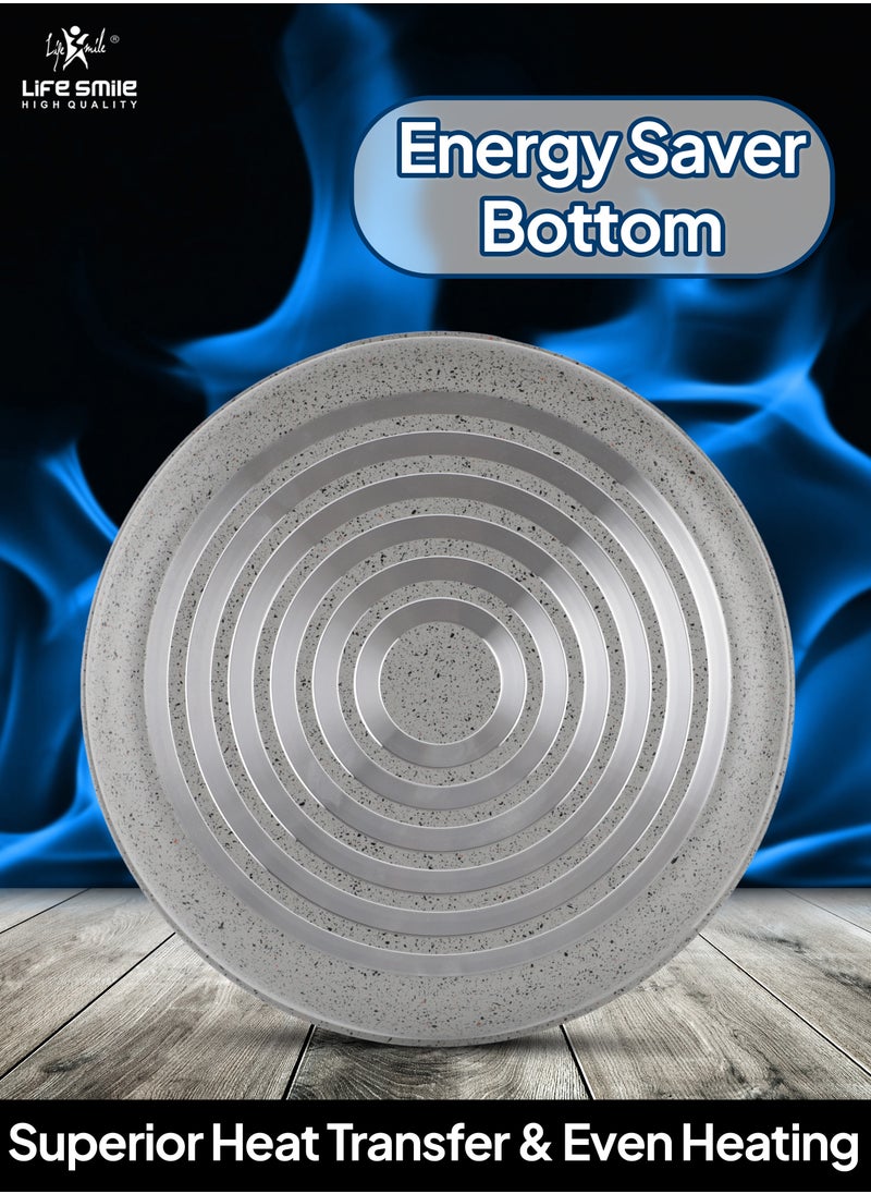 Life Smile Oven Pan Set - Non Stick PFOA Free Multi Layer Granite Coating Oven Dishes - Die Cast Aluminum Body Bakware Pans, Suitable For Baking in Oven or Cooking on Stove  - Image 2