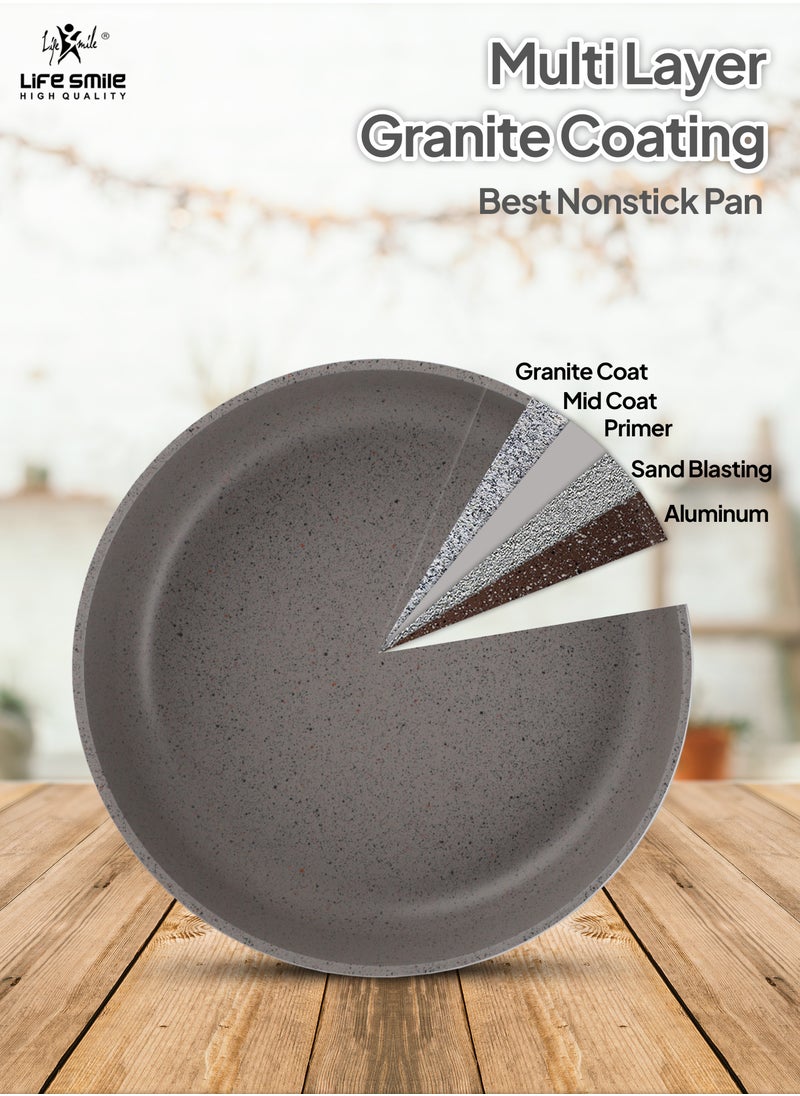 Life Smile Oven Pan Set - Non Stick PFOA Free Multi Layer Granite Coating Oven Dishes - Die Cast Aluminum Body Bakware Pans, Suitable For Baking in Oven or Cooking on Stove  - Image 4