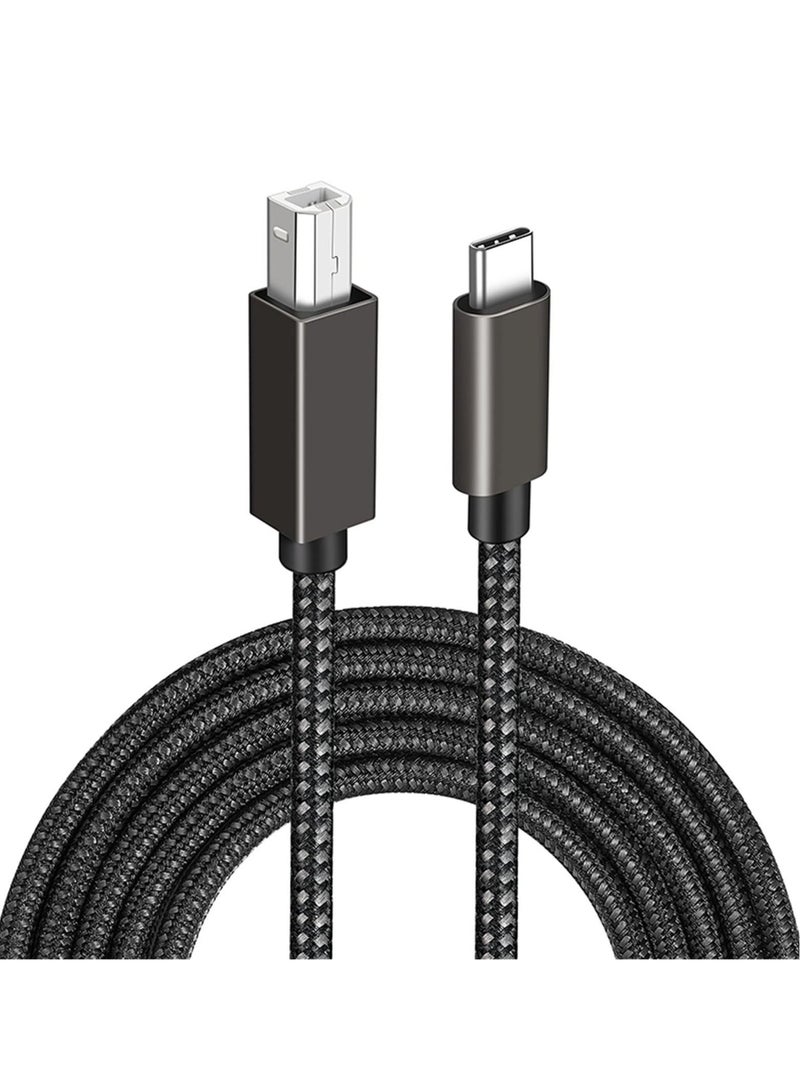 Captaintech USB B to USB C Printer Cable 2m, KASTWAVE USB C to USB B 2.0 Male Printer Scanner Cord, USB C Printer Cable, Exclusive Printing Cable Data Cable Suitable for Notebook Laptops Printing Devices - Image 1