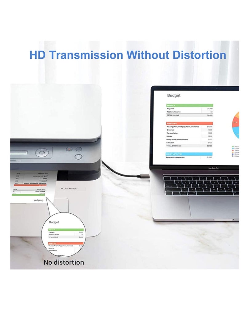 Captaintech USB B to USB C Printer Cable 2m, KASTWAVE USB C to USB B 2.0 Male Printer Scanner Cord, USB C Printer Cable, Exclusive Printing Cable Data Cable Suitable for Notebook Laptops Printing Devices - Image 5