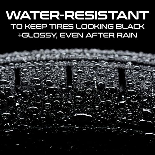 Formula 1 Tire Wax - Long Lasting Tire Gel for Black Glossy Tires, Water Resistant, Also for Plastic Trims and Black Bumper, Foam Applicator Included, 283g - Image 4
