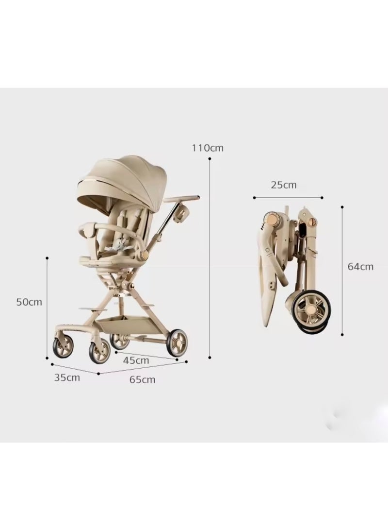 umbrella Lightweight and foldable Umbrella stroller for easy carrying and travel, with a feeding tray and front lights. - Image 5